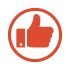 Beautiful design of the Approved or thumbs up, like icon for commercial, print media, web or any type of design projects.